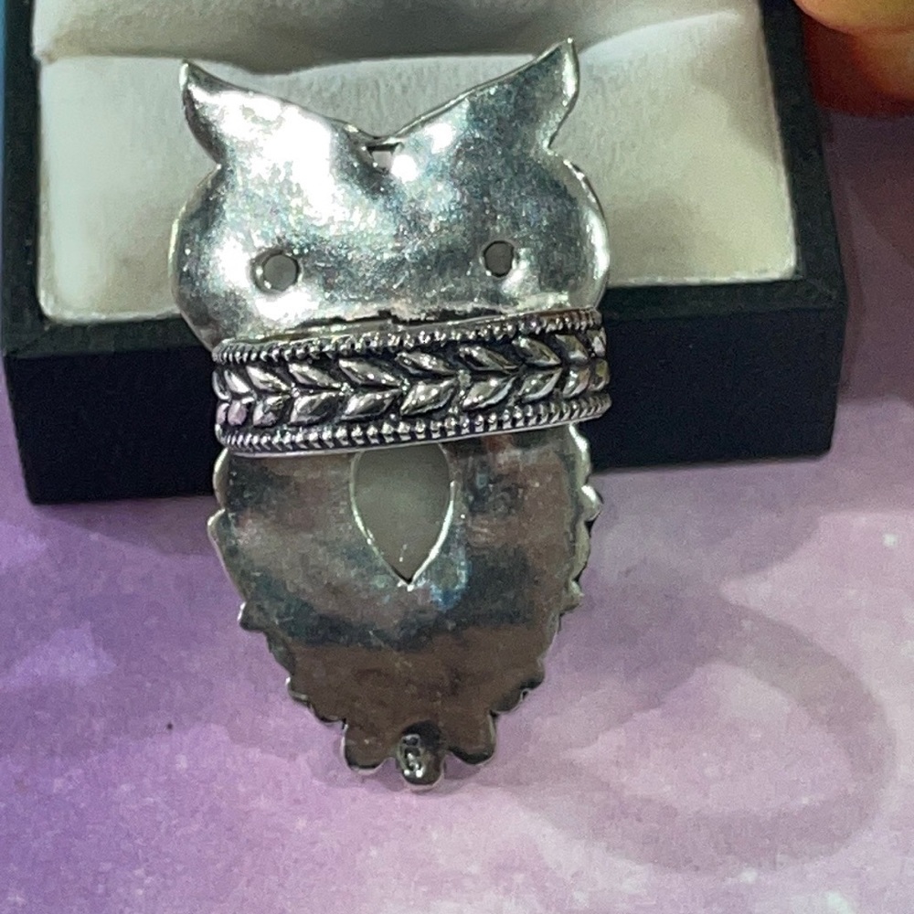 Moonstone Owl Ring - image 6